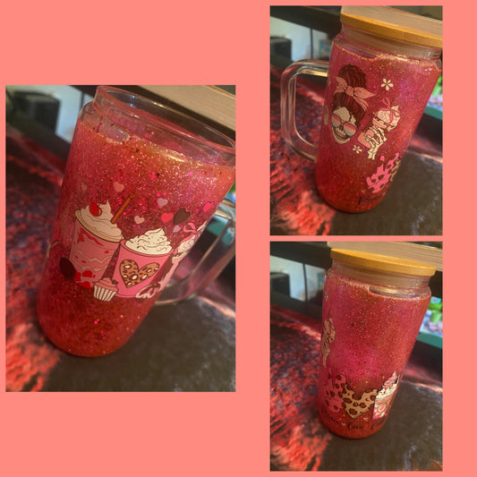 Glass Snowglobe Tumbler✨
