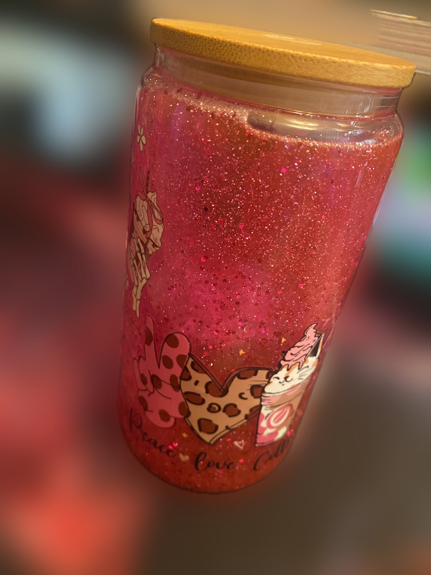 Glass Snowglobe Tumbler✨