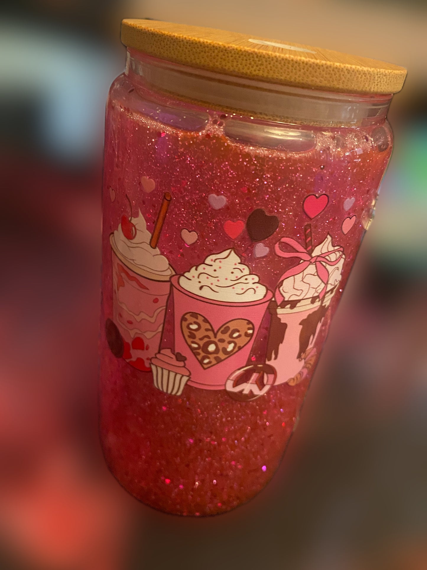 Glass Snowglobe Tumbler✨