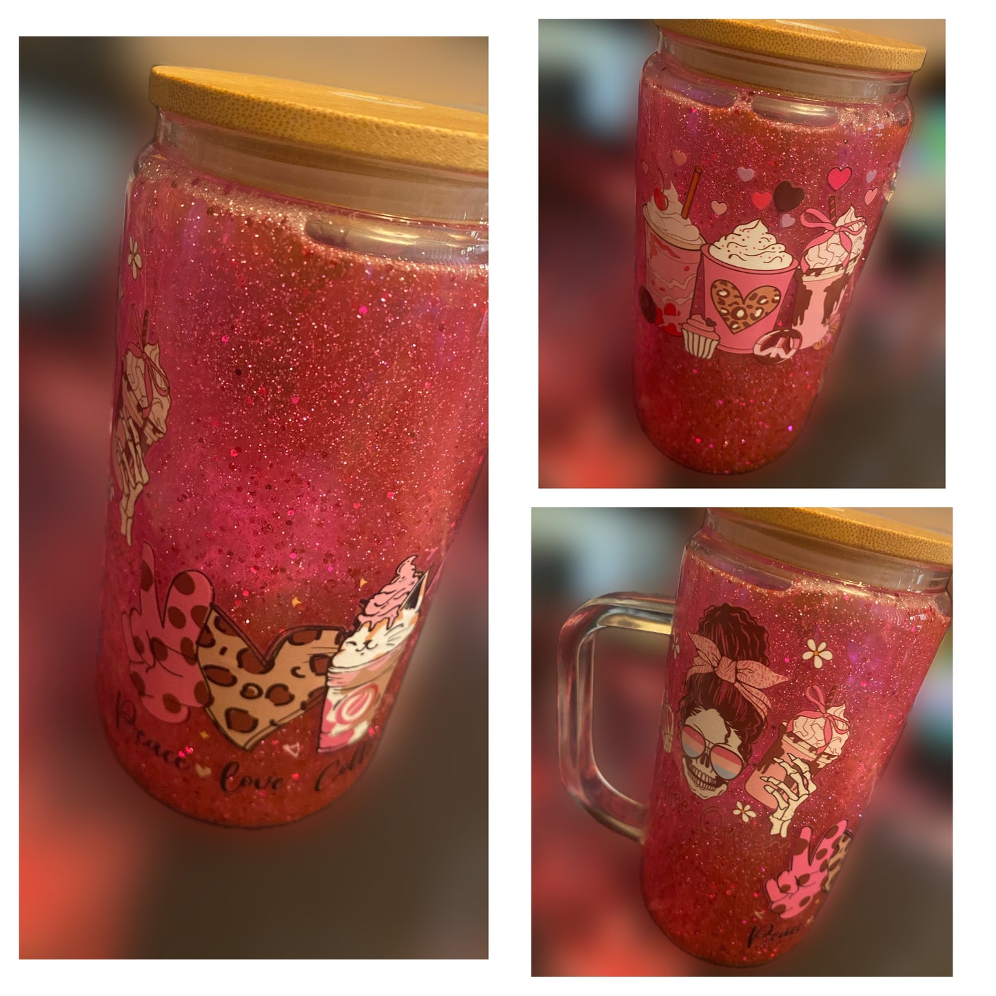 Glass Snowglobe Tumbler✨