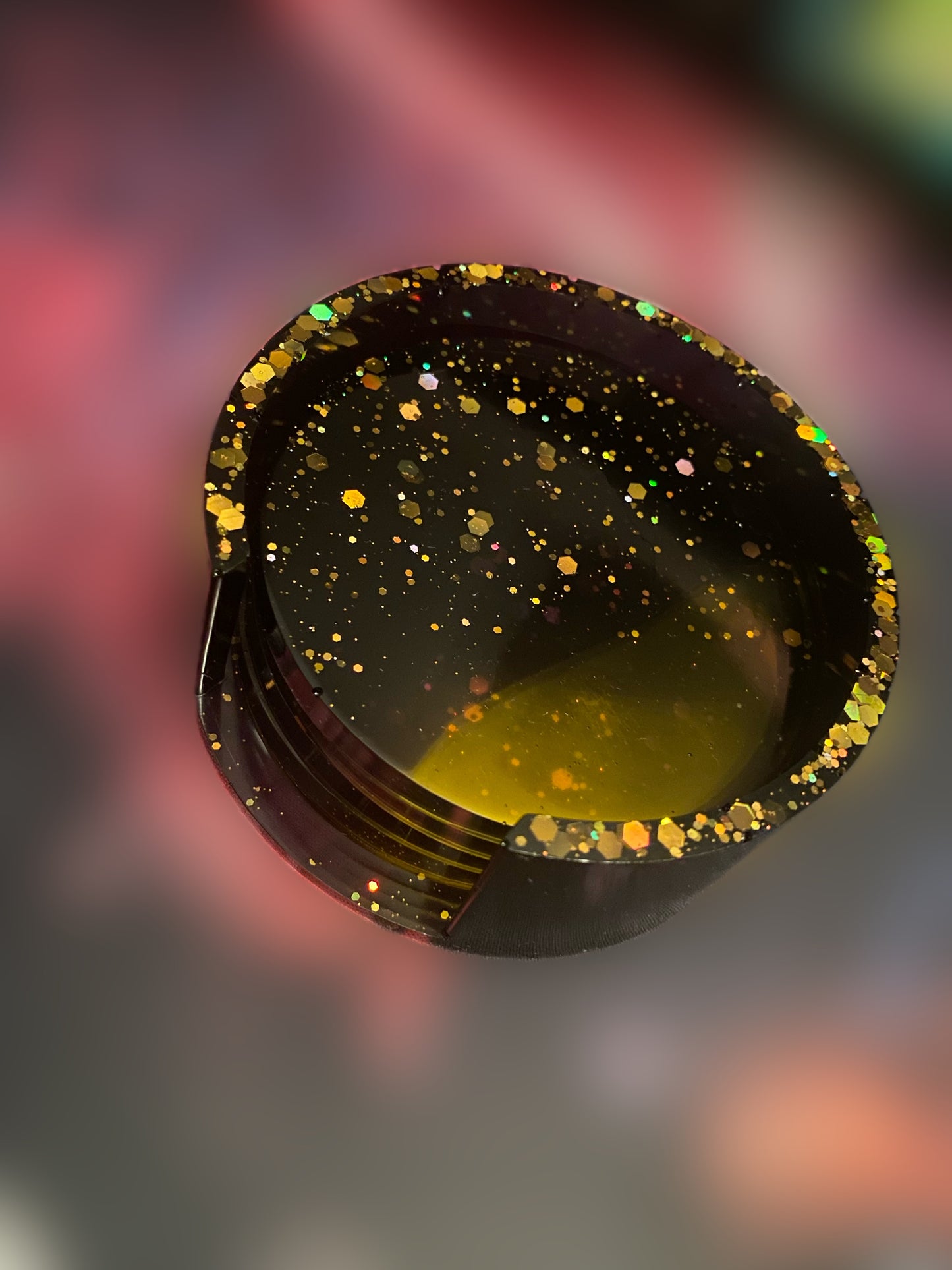 Black and yellow coaster set🖤💛