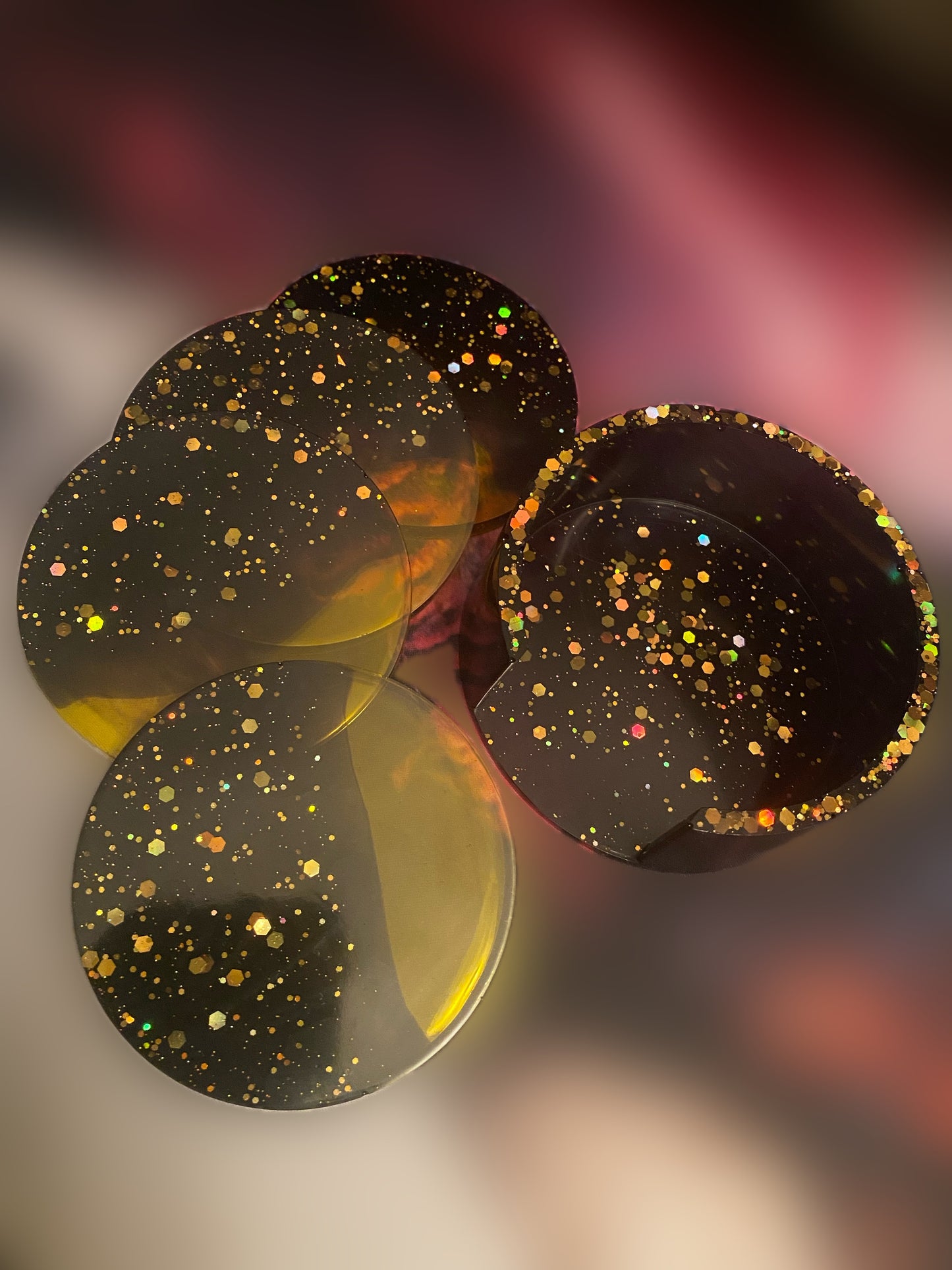 Black and yellow coaster set🖤💛